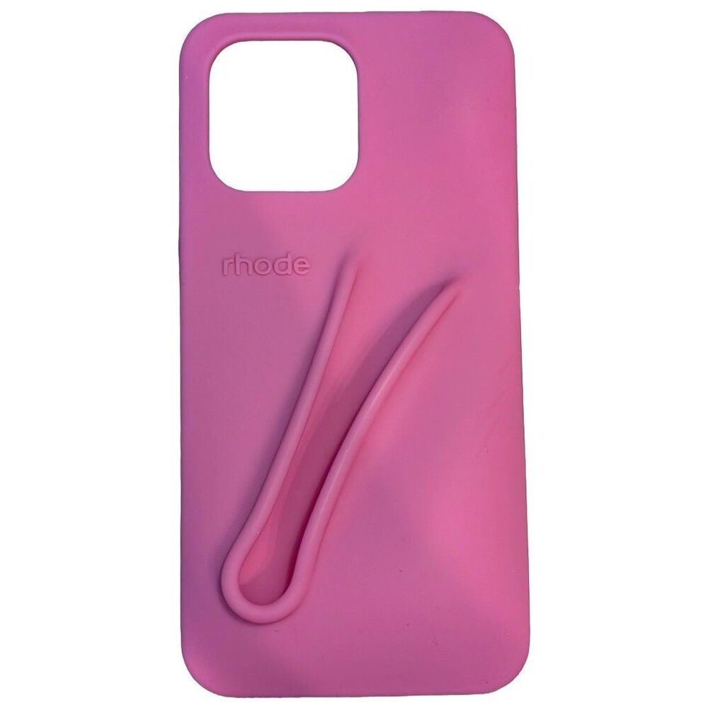 Rhode Summer Lip Gloss iPhone 14 Pro Max 3D Silicone Case Pink